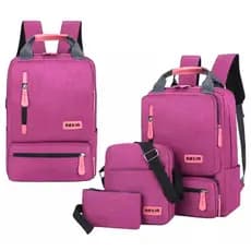 Mochila + Brinde Bag E Bolsa Masculina E Feminina Escolar NF