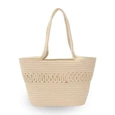 Bolsa Feminina Tote Tecido Aldogão Trançado Praia De Ombro Pequena Estilosa Verão Causal