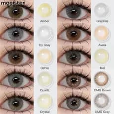 [🔥Mel] Magister Lentes De Contato Colorida Hidrocor Aparência Natural Uso Para Maquiagem 1 Par Avela/Azul/Verde