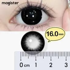 [0.00~-6.00] DIA 16mm/14.5mm Magister Preta Doll Eyes Lentes De Contato Com Grau Miopia 1Par Olhos Grandes 6 Meses