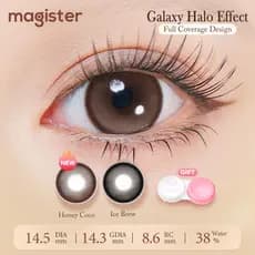 [Miopia 0.00~-8.00] Lentes De Contato Colorida Olhos com Grau Magister Lumina Série Full Coverage Design 14.5mm