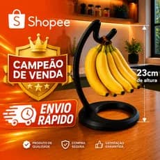 Suporte Para Bananas Premium 23cm  Organizador Fruteira Suspensa Anti Amassado Cozinha Barato