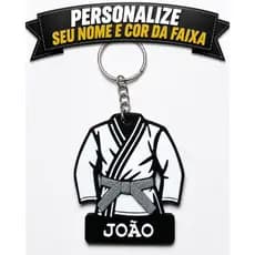 Kit Chaveiro Personalizado Kimono Jiu-Jitsu Nome+Faixa  Presente Brinde  Barato Entrega Rápido