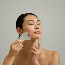 Gua Sha Placa Massagem Aço Inox Anti Idade Skincare Drenagem