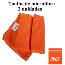 Pano De Microfibra 220gsm 30x30 3 Unidades - Evox