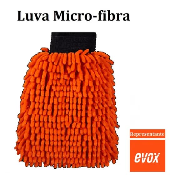 Luva Microfibra Limpeza Automotiva Tentáculos 105gsm Evox