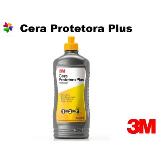 Cera Protetora Plus 3m Automotivo Brilho+proteção 500ml 3m