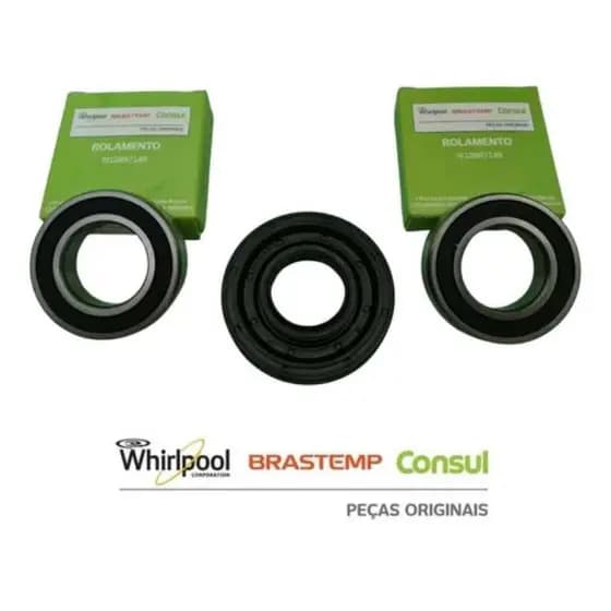 Kit Rolamento E Retentor Maquina Lavar Brastemp Consul Original Todos Os Modelos