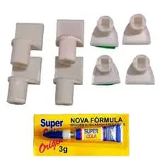 KIT REPARO ALETA  AR CONDICIONADO SPLIT KIT  4 PECAS + COLA Brastemp, Electrolux, Comfee, Consul, LG, Midea, Samsung,TCL