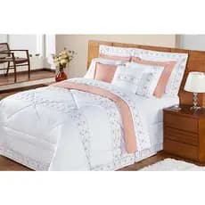 Kit Luxo Damasco Enxoval Cama King  11 PEÇAS