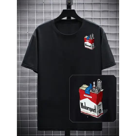 Camiseta Basica Blusa Streetwear Urban 100%algodão Automotivo Cigarrets Vela