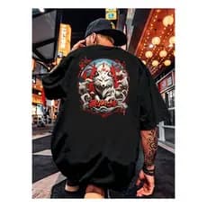 Camiseta Camisetão Oversized de luxo Amaterasu (Ōkami) Japan Culture Larga Unissex Promoção Confortável 100% Algodão