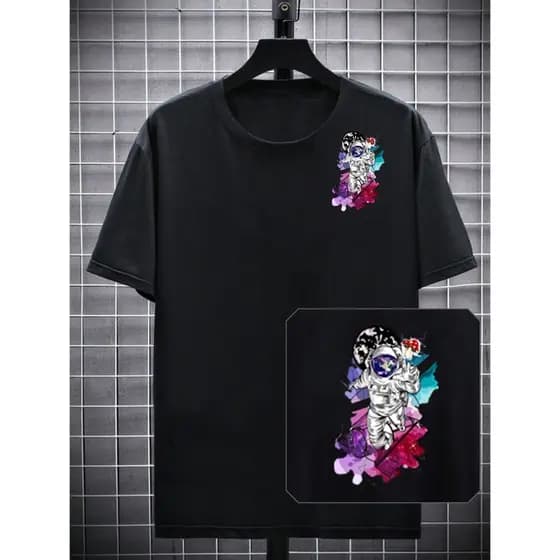 Camiseta Basica Blusa Streetwear Urban 100%algodão Astronaut