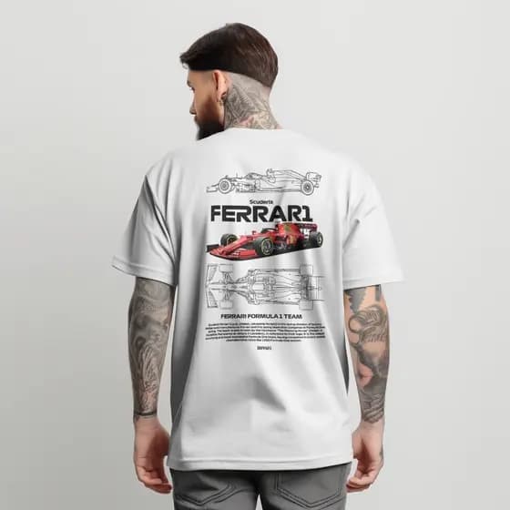 Camiseta Streetwear Camisa Scuderia Ferrari Masculina Unissex Blusa Masculina Algodão Premium 2025