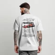 Camiseta Streetwear Camisa Scuderia Ferrari Masculina Unissex Blusa Masculina Algodão Premium 2025