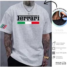 Camiseta Masculina ITALIA Lançamento Malha 100% Algodão Premium Camisa Envio Imediato ITA FERRAR