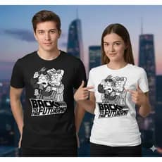 Camiseta Unissex Geek Back to Futurama Estampa Criativa Algodão Confortável