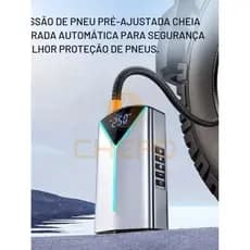 Auxiliar de Partida e Compressor Portátil: Solução de Emergência Veicular Completa