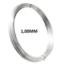 Kit C/10 Metros Arame de aço inox polido brilhante Duro 1,00 Mm Para Gaiola, Molas em geral.