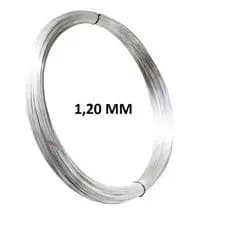 Arame de aço inox polido brilhante Duro 1,20Mm Para Snaps, Iscas Artificiais