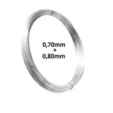Arame Aço Inox 0,70mm + 0,80mm Para Pesca, Encastoar anzóis, Snaps, Iscas Artificiais, Split Ring, Molas  ( 20 Metros )