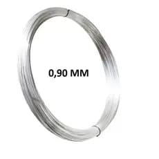 Arame de aço inox polido brilhante Duro 0,90Mm Para Snaps, Iscas Artificiais, Molas em Geral, ETC.