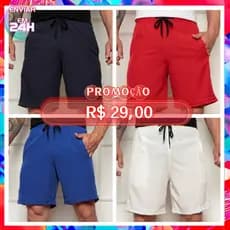 Short bermuda masculina academia alta elasticidade tactel lisa