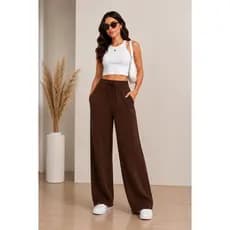 Calça Moletinho Feminina Premium pantalona linha