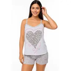 Pijama baby dool pijama feminino verão short doll feminino camiseta alça short dool malha