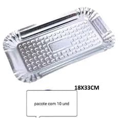 Bandeja Laminada Rocambole 10 Unidades Medidas: 33 x 18 cm borda a borda