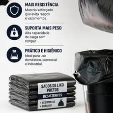 Saco de Lixo Sanito 40 litros Resistente 100 unidades Direto Da Fabrica Frete Gratis