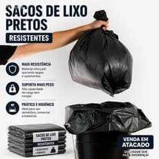 Saco de Lixo Resistente com 100 unidades Frete Grátis Direto da Fabrica