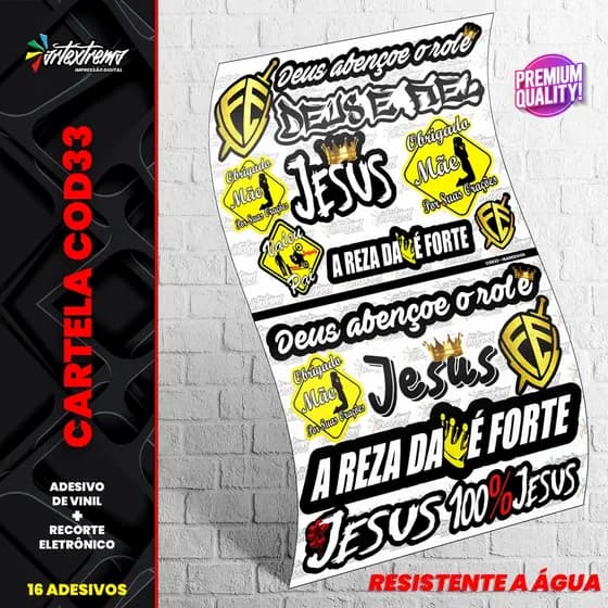 Cartela De Adesivos - COD33 - Carro - Moto - Caminhão - Bike - Stickers - Diversos