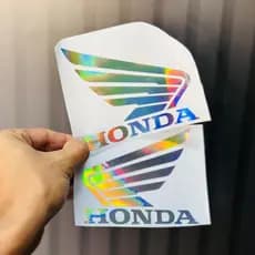 Adesivo Asa Tanque Honda Holográfico Camaleão - 2 adesivos medida 12,5x10cm