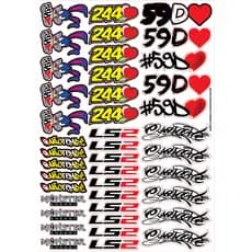 Mega Cartela 41 ADESIVOS 59d 244 Pernaloga  Ls2 Osascorte Cartela Moto Bike Carro Caminhão Bicicleta