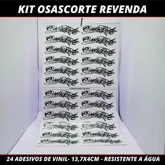Kit Revenda 24 Adesivos Vinil Osascorte – À Prova d’Água p/ Carro, Moto, Capacete  Holografico