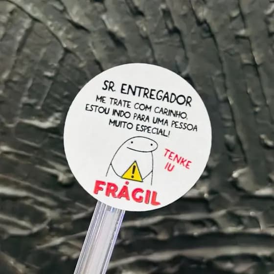 Etiquetas Adesivas Flork - 4 Cm - Cartelas de Adesivos de Recebidos - Modelo Sr. Entregador