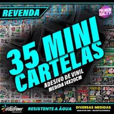 Kit Revenda 35 Cartelas Adesivo Vinil 15x20cm Alta Qualidade à Prova D’Água Decorativo Sticker Atacado