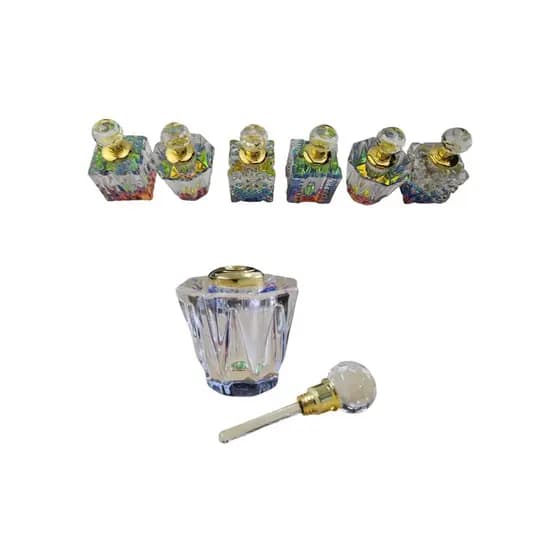 Kit Com 06 Porta Perfume Frasco De Vidro 5ml Recarregável Luxo