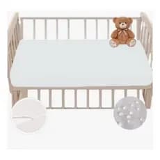 Capa de Colchão Protetora Impermeável  Branco Berço Bebe com Zíper