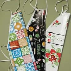 Kit 2 Aventais De Cozinha Lizo e Estampado Impermeável - SORTIDO