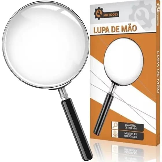 Lupa Mão Profissional Leitura Estetica Grande Lente Aumento