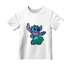 Camiseta Infantil Feminina Juvenil Menina Estampa Stitc Moderna Básica Festa Passeio Envio Rápido