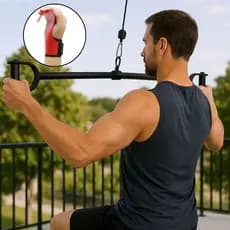Luva Hand Grip Palmar Academia Musculação Puxador Barra Pulley Neutro Reto 92 cm com Giro Treino CrossFit Envio Rápido