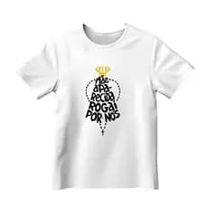 Camiseta Blusa T-shirt Feminina Linda Camiseta Feminina Mãe Aparecida Rogai Por Nós Camisa Unissex Lançamento