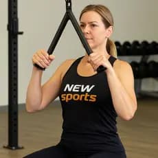 Puxador V Barra Pulley Tríceps Academia Profissional Fitness Musculação Treino Lançamento Envio Rápido