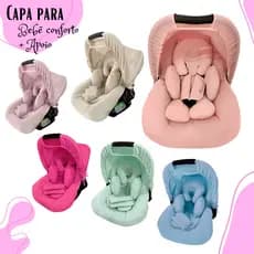 Capa para Bebe Conforto, Capota protetora solar, Protetores de Cinto E Apoio/Redutor Anatomico