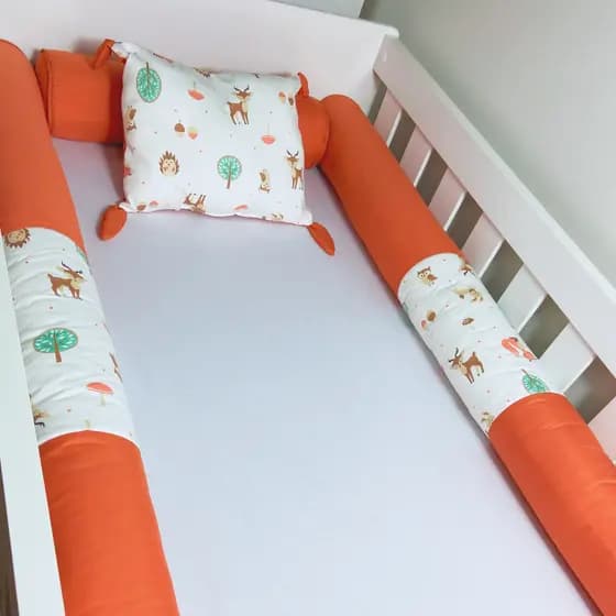 Kit de Berço Rolinho 5 Peças Estampado Para Menino e Menina