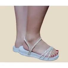 SANDÁLIA BIRKEN PAPETE COM TIRAS DE STRAAS
