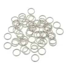 Argola Elo Metal P/ Bijuterias Prata 10mm- 100 Peças